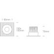 ONE LIGHT 10107BT/B/W Manna czarny wpust LED IP54 3000K 7W