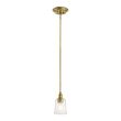 ELSTEAD Waverly KL-WAVERLY-MP-NBR 1 Light Mini Pendant - Natural Brass