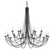 ELSTEAD CARISBROOKE CB18 BLACK 18Lt Chandelier