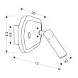 CANDELLUX 22-75796 MIRACLE LAMPA KINKIET 6W+3W LED CZARNY MAT