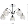DAR YAS0550 YASMIN 5LT SEMI FLUSH POL CHR