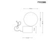 Moosee MSE010300141 MOOSEE lampa stołowa PARLA - złota podstawa, biały klosz