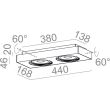 AQFORM 40212 SLEEK distance 111x2 QRLED natynkowy