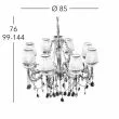 KOLARZ 1299.88.15.SPT CONTARINI CRYSTAL żyrandol
