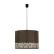 CANDELLUX 31-24008 Arabesca lampa wisząca czarny 33x33x24 1x60W E27 abażur brązowy