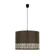 CANDELLUX 31-24008 Arabesca lampa wisząca czarny 33x33x24 1x60W E27 abażur brązowy