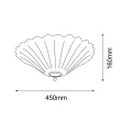 ANTIGO Plafon Bacelo 45 - Mosiądz polerowany-srebrny (160 mm) 8159
