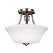 ELSTEAD Evington FE-EVINGTON-SF-SN 2 Light Semi-Flush - Satin Nickel