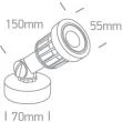 ONE LIGHT 7070/W Valdo czarna lampa ogrodowa LED 3000K 5W IP65