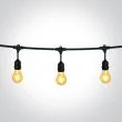 ONE LIGHT 0994/B Krotiri szereg 8,5m lamp wiszących na czarnej lince IP44