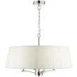 DAR CRI042 CRISTIN 4LT PENDANT POL NICKEL CW IVORY RIBBON SHD