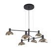 SIGMA 40569 ARTIS 6 lampa wisząca czarny/złoty