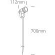ONE LIGHT 67198AG/AN Martino 2 lampa ogrodowa antracyt 35W MR16, GU10 kolec