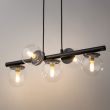 SIGMA 40791 AVOLA lampa wisząca kulki 5 czarne/transparentne
