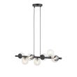 SIGMA 40792 AVOLA lampa wisząca kulki 7 czarne/transparentne