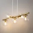 SIGMA 40799 AVOLA lampa wisząca 5 złoty/transparentny