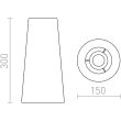RENDL R11590 CONNY 15/30 abażur do lampy stołowej Monaco szara/srebrne PCV max. 23W