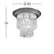 KOLARZ 0346.14S.5 MILORD CRYSTAL lampa sufitowa