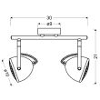 CANDELLUX 92-68057 PENT LISTWA 2X50W GU10 BETONOWY SZARY