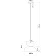 SIGMA 41705 MOSAIC H 1 lampa wisząca ceglany