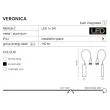 AZZARDO MB459-Z-WH / AZ1547 Veronica (white) Lampa ścienna / kinkiet