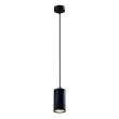 CANDELLUX 31-78537 TUBO LAMPA WISZĄCA CZARNY 1X25W GU10 KLOSZ 10CM CZARNY