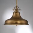 ELSTEAD Emery QZ-EMERY-P-M-WS 1 Light Medium Pendant - Weathered Brass