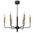 LUMINEX 4279 żyrandol Akasya black/gold 6xE14