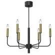 LUMINEX 4279 żyrandol Akasya black/gold 6xE14