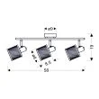 CANDELLUX 93-82541 LAMPA SUFITOWA CANABERA KAWOWE ZŁOTO 3X40W E14 KLOSZ BURSZTYNOWY