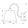 CANDELLUX 21-70739 LUK LAMPA KINKIET 1X40W E14 CHROM
