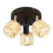 CANDELLUX 98-30214 Dubai lampa sufitowa plafon czarny 3x40W E14 klosz różowy złoty kryszt transp
