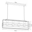 LUMINEX 4455 żyrandol Kortez black/wood 4xE27