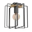 LUMINEX 4459 plafon Kortez black/wood 1xE27