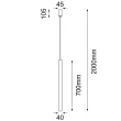 ANTIGO Lampa wisząca Yabu 1 - Czarna (700 mm) 5526