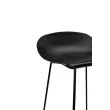 KING HOME PC-148A Krzesło barowe ROLF czarne 66 cm - polipropylen, metal