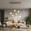 EMIBIG 1760/6 FLORA 6 MOKKA OPAL Lampa wisząca