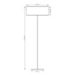 EMIBIG 1650/LP1 LUX LP1 WH GOLD LAMPA PODŁOGOWA