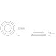 ONE LIGHT 10105R2P/W Kedares biały wpust ze szkłem pryzmatycznym i oprawką GU10 MR16 50W IP65 dark light