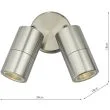 DAR ORT0968 ORTEGA 2LT W/LT ALUMINIUM ADJUSTABLE IP65