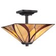 ELSTEAD Asheville QZ-ASHEVILLE-SF 2 Light Semi-Flush