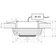 CANDELLUX 2228808 SS-32 AL/TR 3W LED COB 230V OPR. STROP. STAŁA KWADRATY SZKŁO TRANSPARENTNE