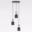 EMIBIG 1738/3PREM GAUDI 3PREM BLACK MOKKA Lampa wisząca