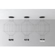 Step into Design XT080-8P Lampa wisząca LINEA-8 czarna 80 cm
