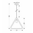 CANDELLUX 31-28716 Triun lampa wisząca czarny+beżowy 1x40W E27