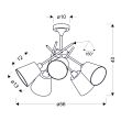 CANDELLUX 35-70630 VOX LAMPA WISZĄCA 5X40W E14 CHROM Z ABAŻUREM