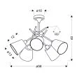 CANDELLUX 35-70630 VOX LAMPA WISZĄCA 5X40W E14 CHROM Z ABAŻUREM