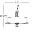 KOLARZ 0345.38S.3.AL.MUOKPT EMOZIONE lampa wisząca złoto 24K