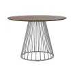King Home KH1201100128.CHROM Stół GLAM WALNUT 110 - fornir orzechowy, chromowana podstawa