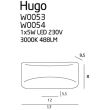 MAXLIGHT W0053 KINKIET HUGO ALU